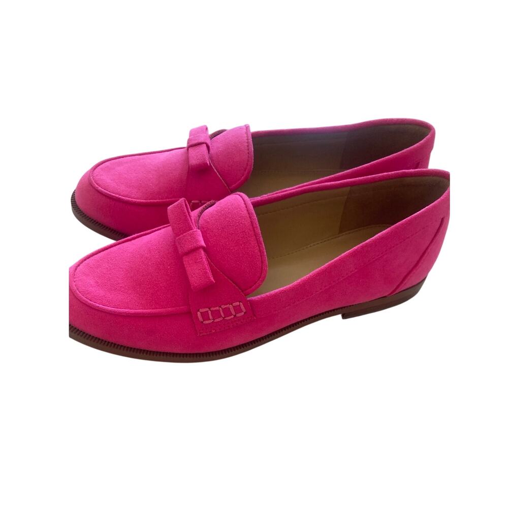 NWT J. Crew Sueded Bow Loafers Shoes Hot Pink Fuchsia 7​​​​ $138 - Picture 6 of 6